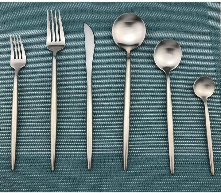 Luvikno | Minimalistisk Bestikk 36 Stykker I Rustfritt Stål: Eleganse Og Holdbarhet
