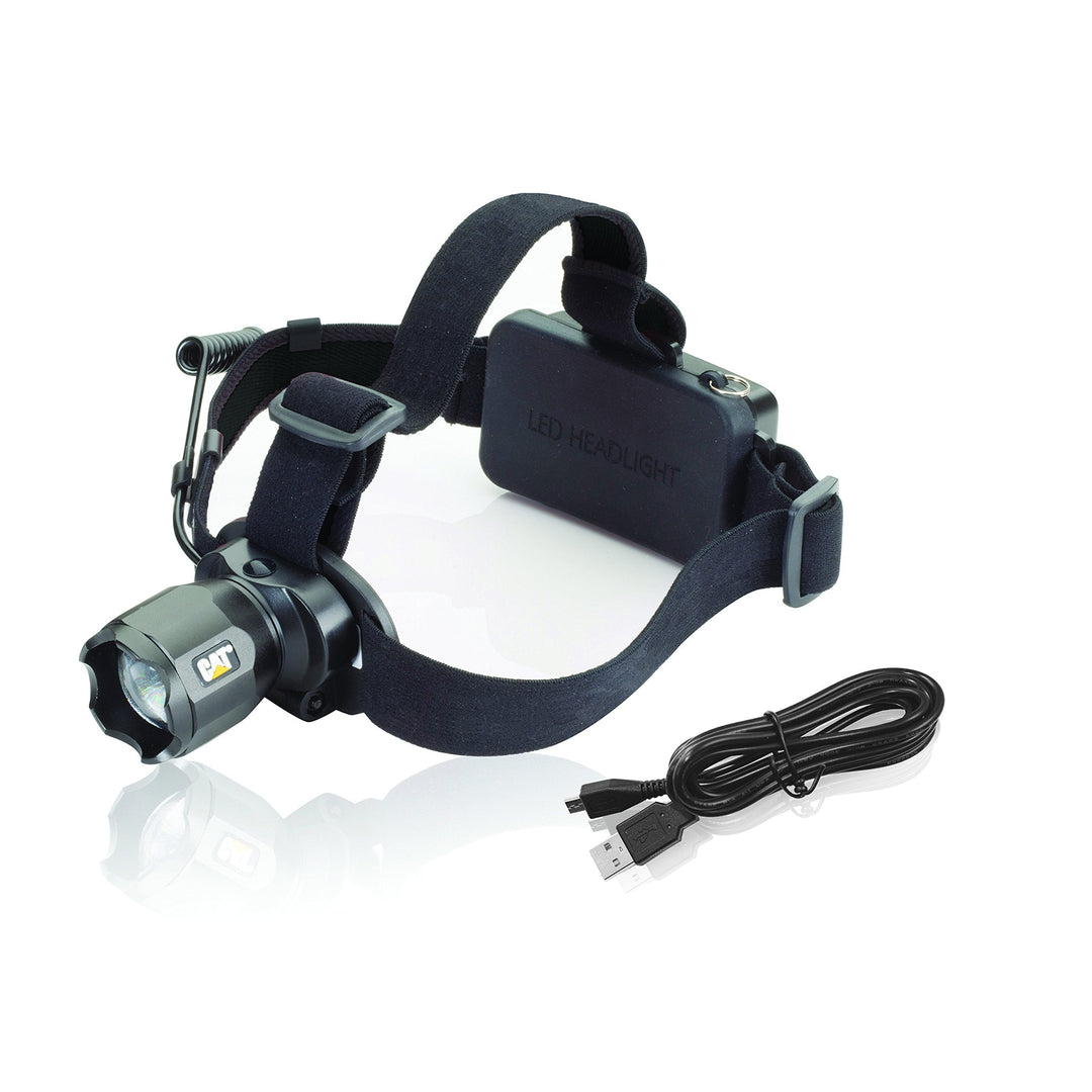 Luvikno | Cat Ct4205 380 Lumen Oppladbar Cree Led Fokuserende Hodelykt Med Justerbar Hodevinkel (Svart), Liten