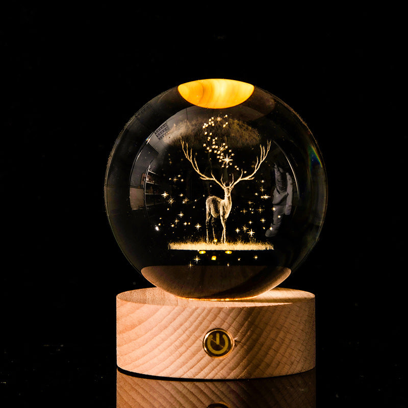Galaxy Crystal Ball Lamp | Luvikno