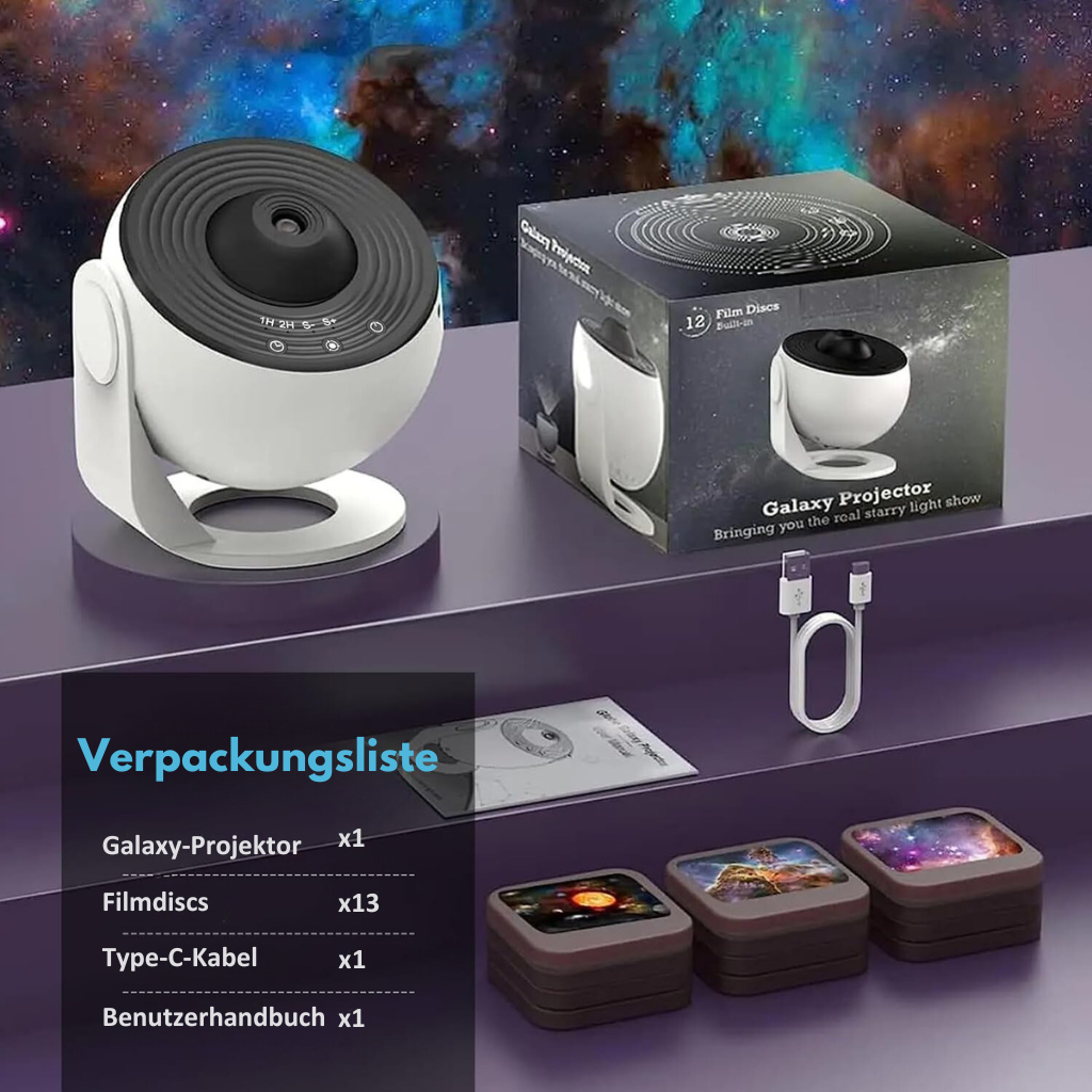 GalaxyNova Projektor – HD Stjernehimmel med Timer Luvikno
