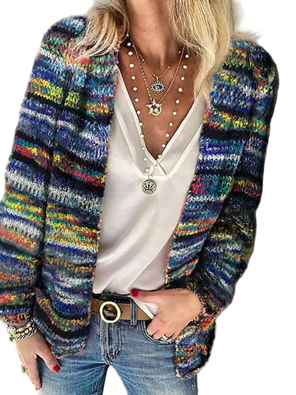 Luvik | Neuletakki - Värikäs & Tyylikäs - Neulekuvio & Pehmeä Leikkaus