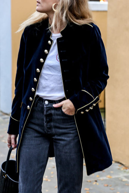 Luvik | Manteau en velours double à l'allure militaire