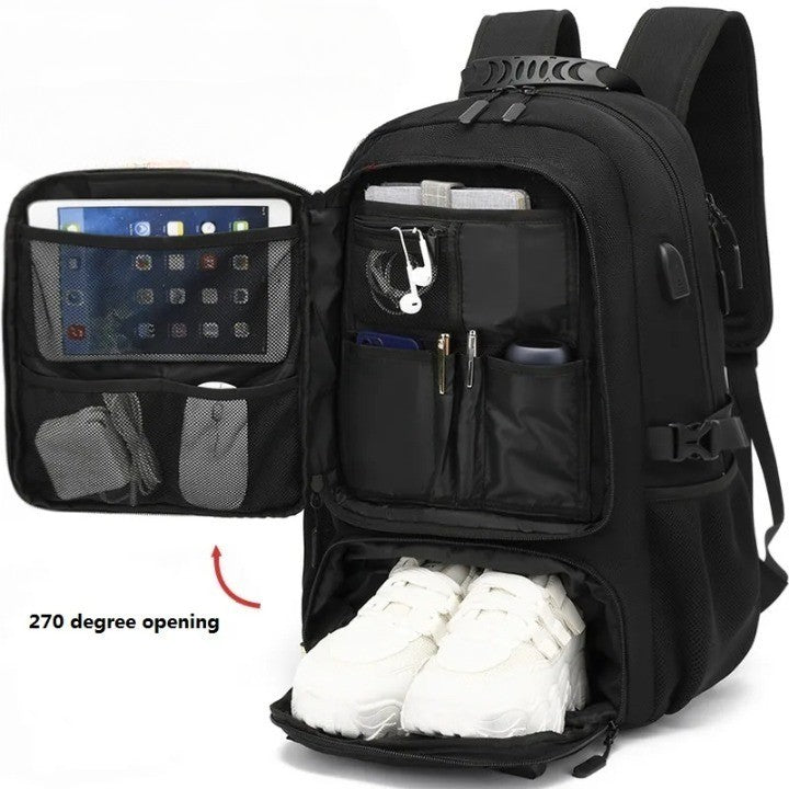 TechTrek Pro Explorer Ryggsekk med USB-port – 50L-80L reise kapasitet | Luvikno