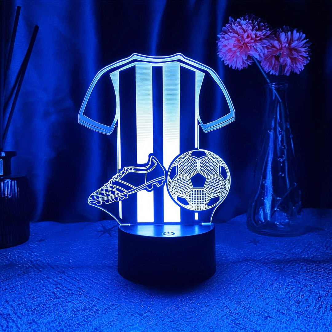 SportGlow Lampe - 3D LED Nattlys for Fotballfans Luvikno