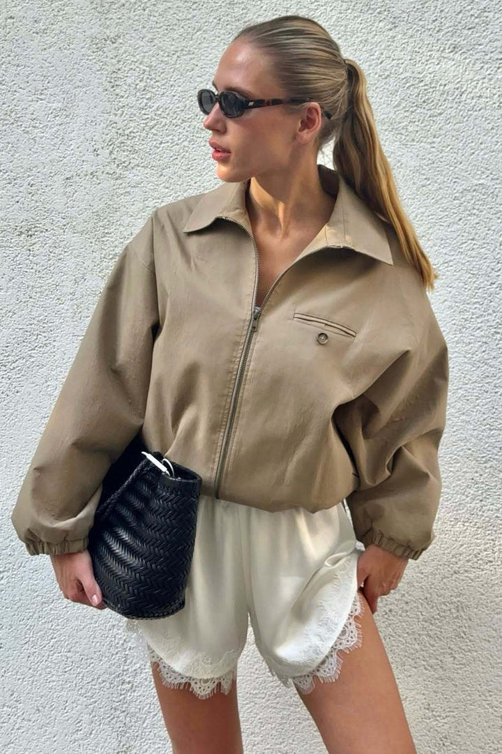 Luvik | Up Croppe Khaki Jakke