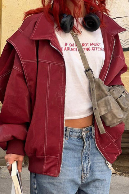 Luvik | Keinonahka Vetoketjuntakki