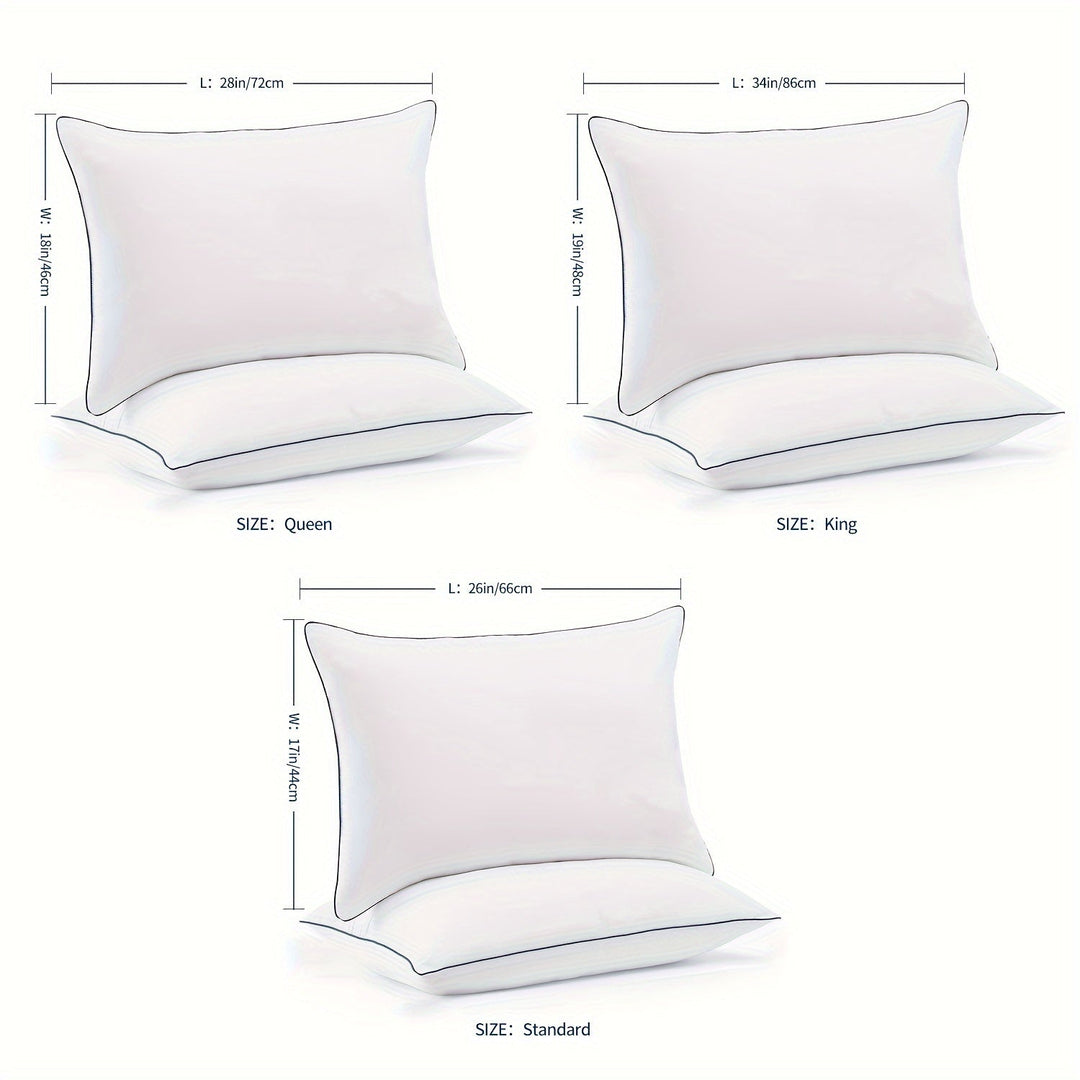 Kjølepute for søvn – Luksus hotellkvalitet med 3D microfiber fyll og pustende trekk – Ideell for side-, rygg- og mage-sovne, dronningstørrelse | Luvikno
