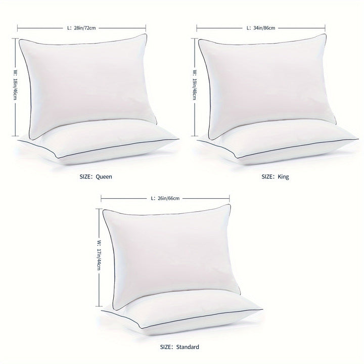 Kjølepute for søvn – Luksus hotellkvalitet med 3D microfiber fyll og pustende trekk – Ideell for side-, rygg- og mage-sovne, dronningstørrelse | Luvikno