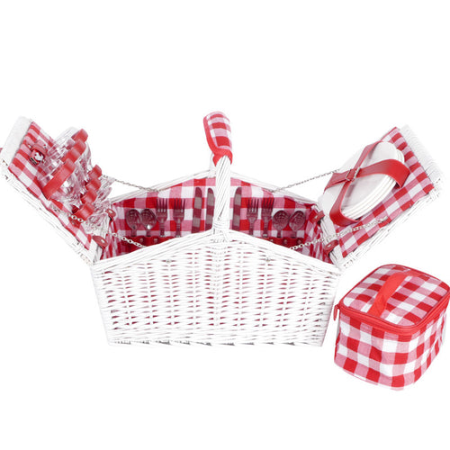 Dame Picnic Kurv med Komplett Bestikk Sett Luvikno
