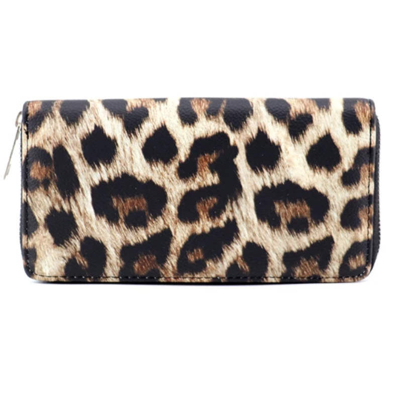 Klassisk Leopardprint Lommebok for Kvinner | Luvikno