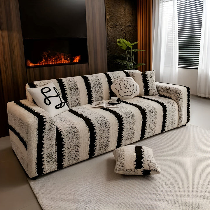 Plush sofa cover (2 pieces) – Myk, varm og dekorativ | Beskytter sofaen din på en stilfull måte | Luvikno