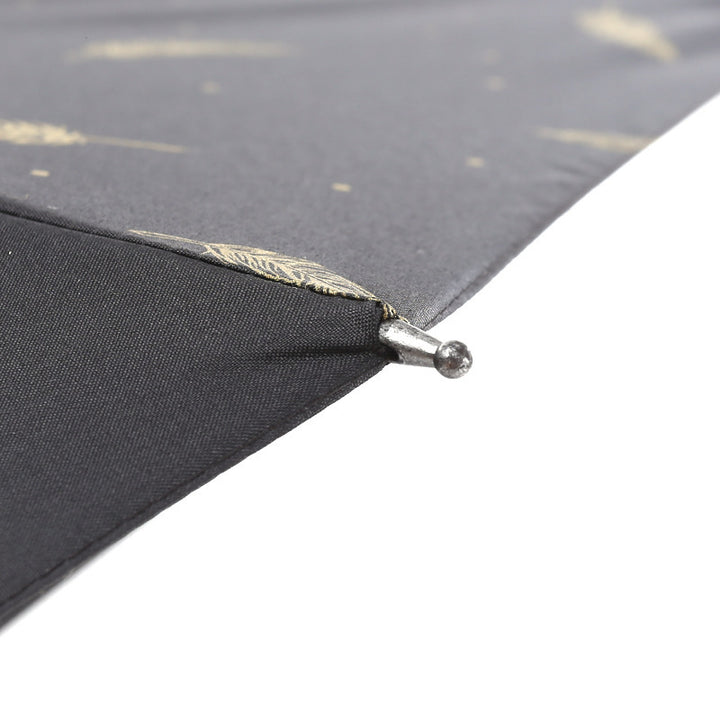 Damen Automatic Falt-Regenschirm mit elegantem Federdesign Luvikno