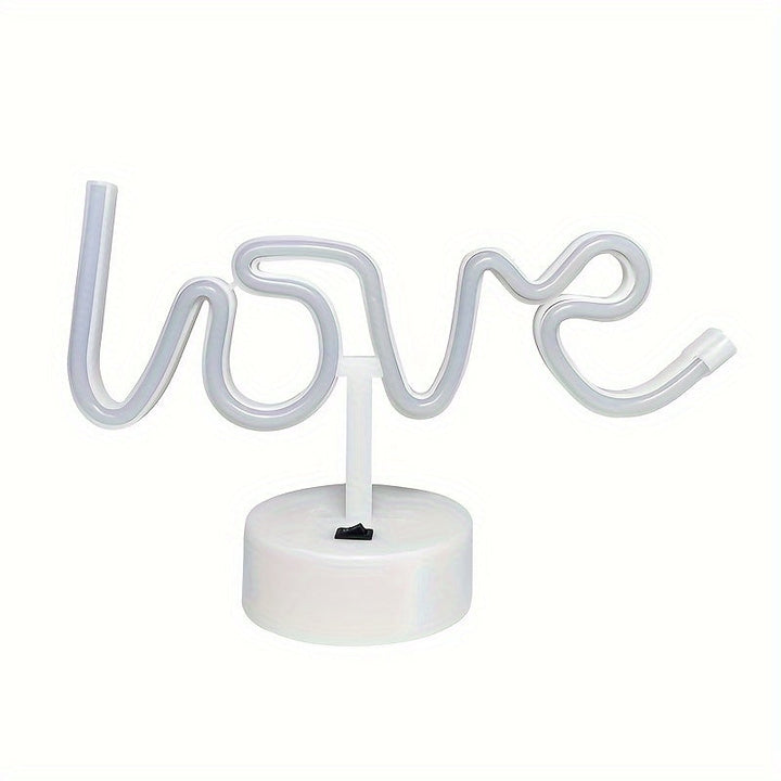 NeonLove Lampe – Belyst Neon Bordlampe for Fester Luvikno
