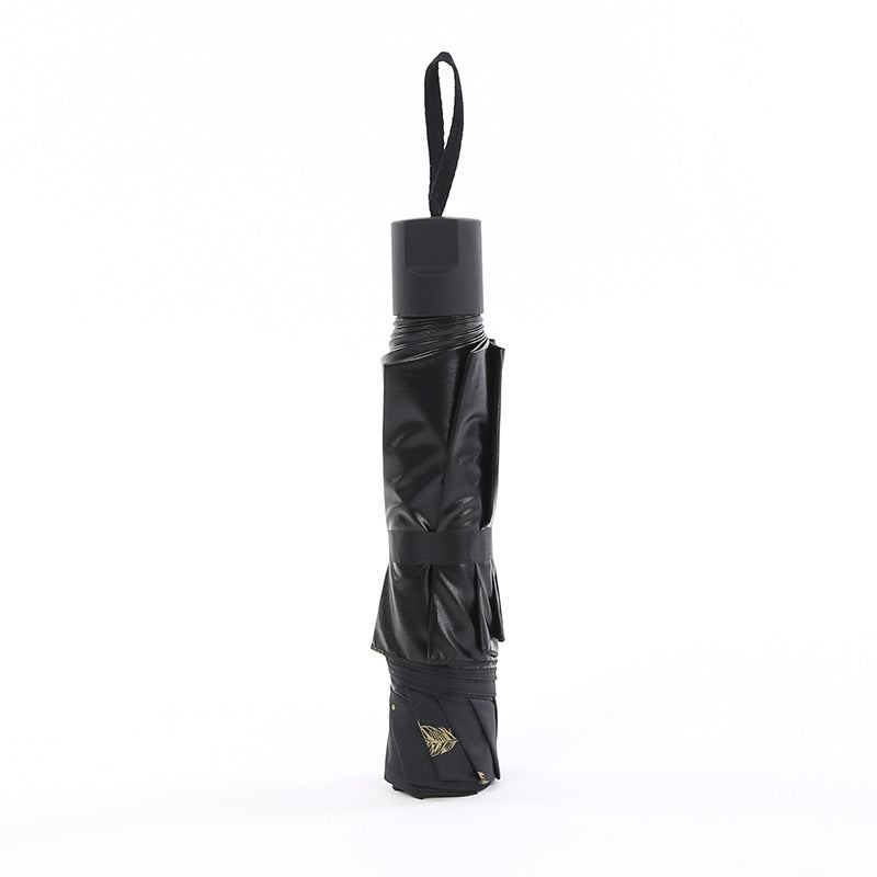 Damen Automatic Falt-Regenschirm mit elegantem Federdesign Luvikno