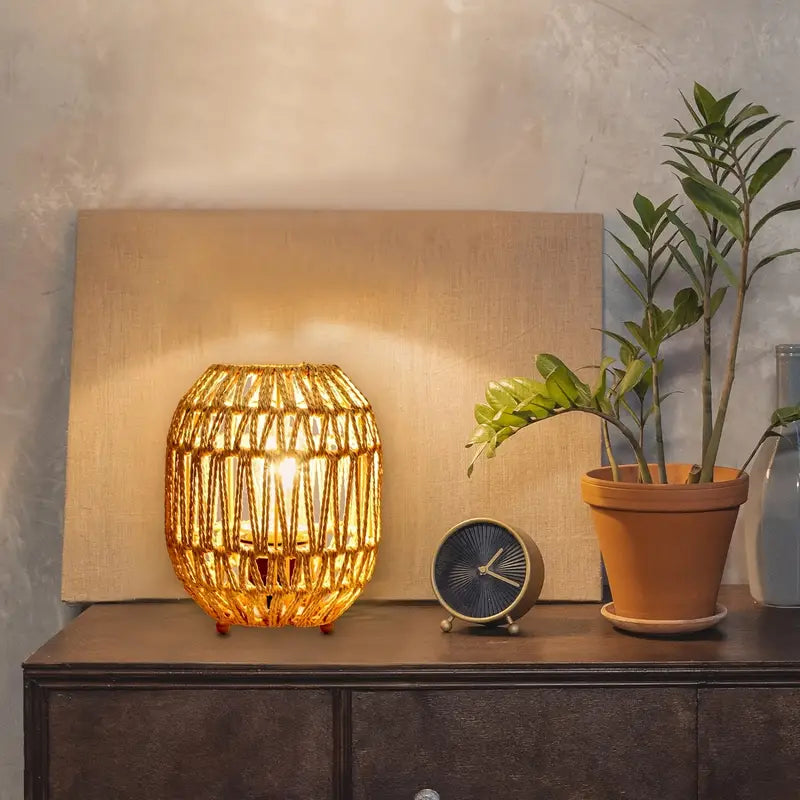 Boho Rattan Lampe Luvikno