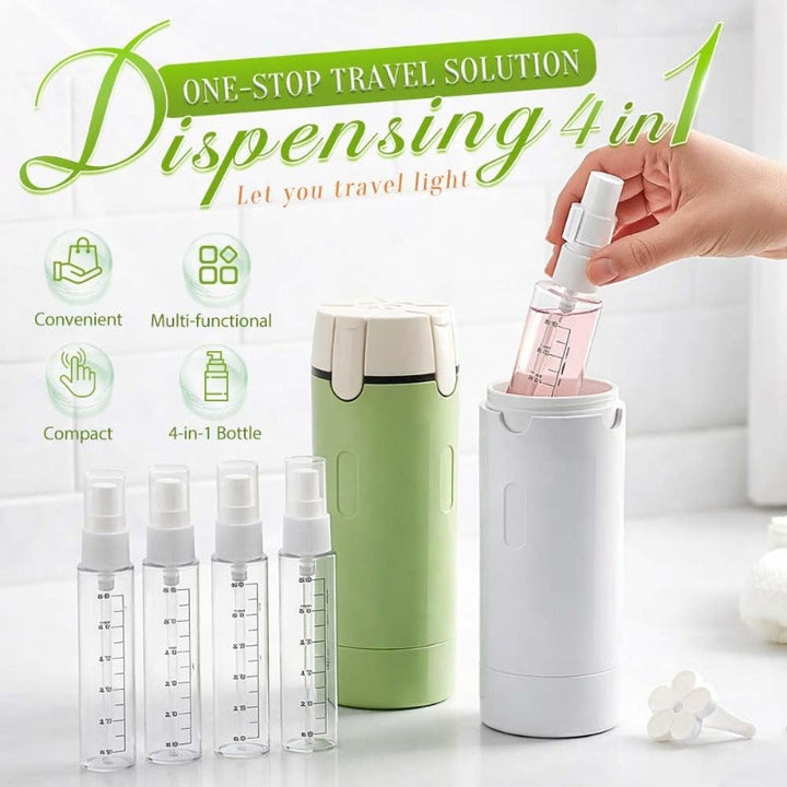 4-i-1 Reise Toalettartikler Dispenser Luvikno