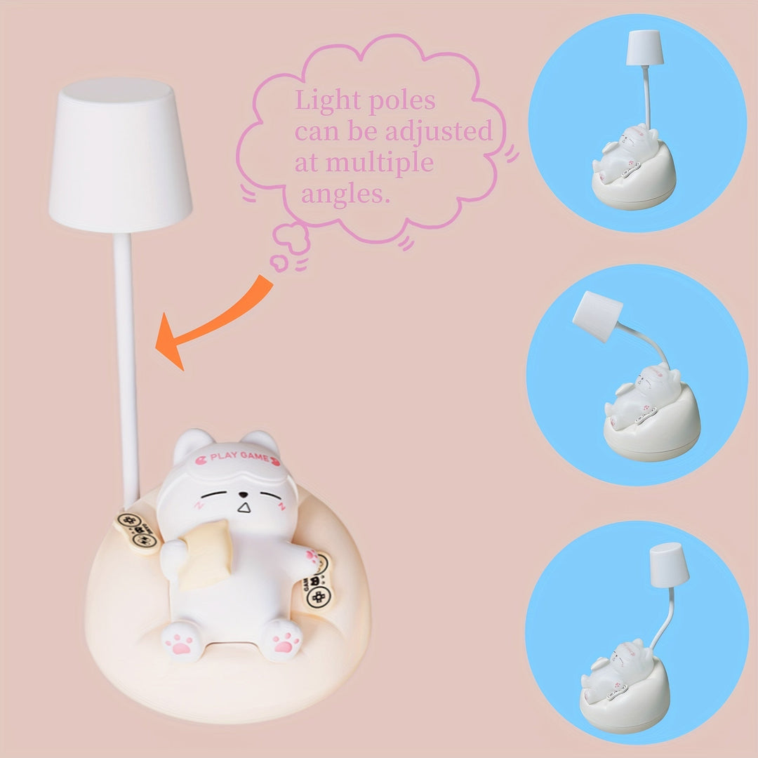 LumiKat Lampe - Søt LED Katt Nattlampe Luvikno