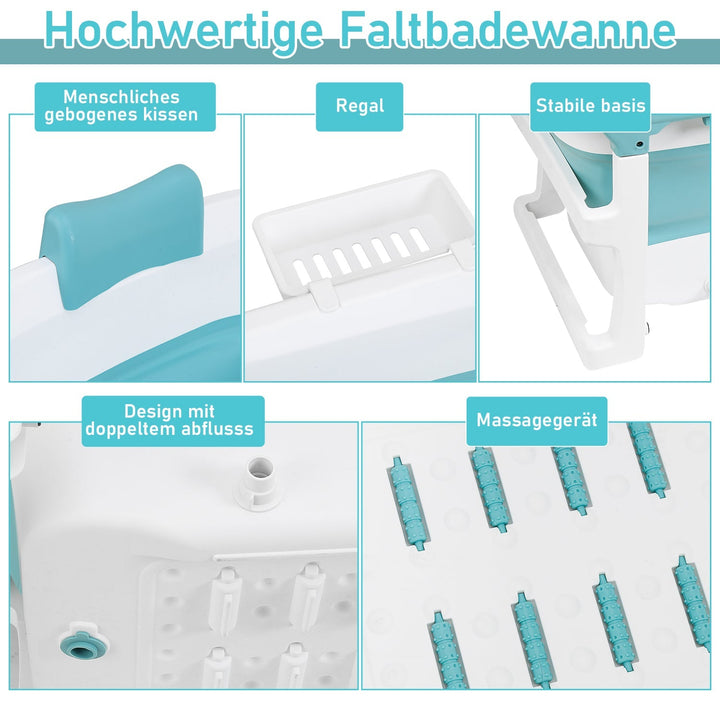 Foldbar badekar med lokk | Luvikno