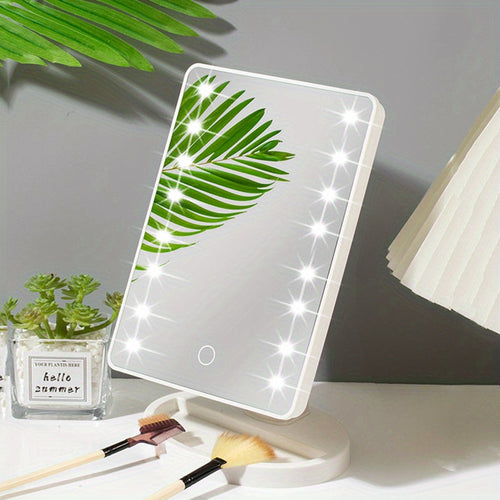 GlowMirror – Bærbar sminkespeil med LED-belysning Luvikno