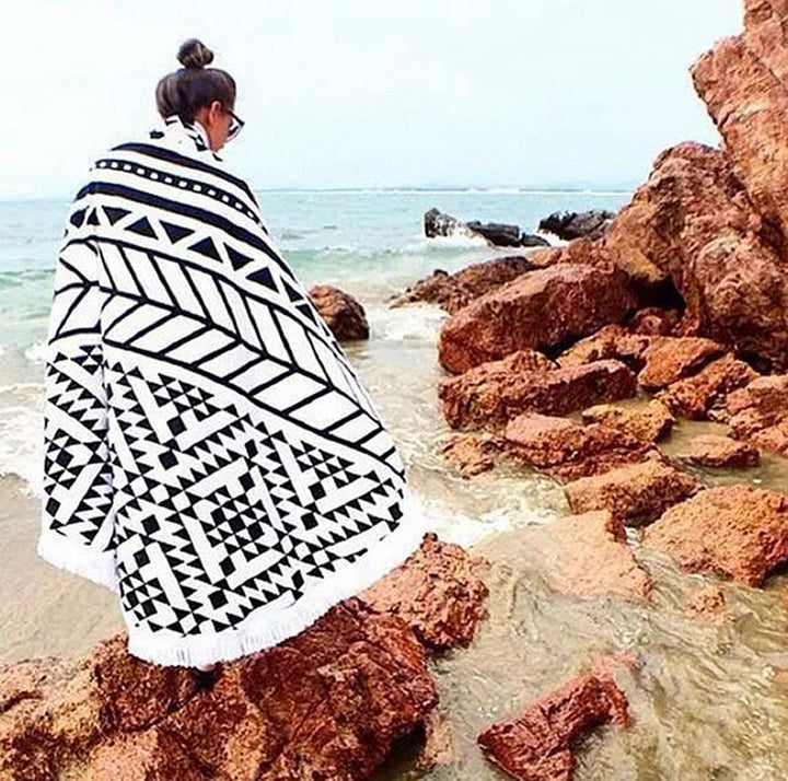 Dame stor strandligger med Hamburger-design Luvikno