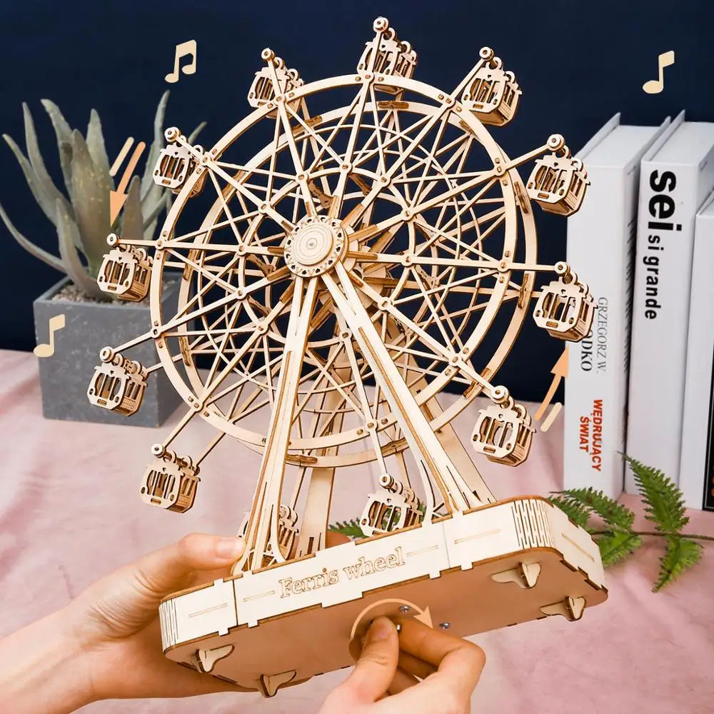 WoodCraft 3D Sett - Kreativ Pariserhjulet Bygg Luvikno