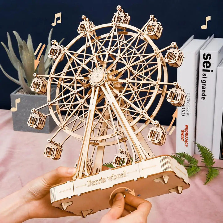 WoodCraft 3D Sett - Kreativ Pariserhjulet Bygg Luvikno