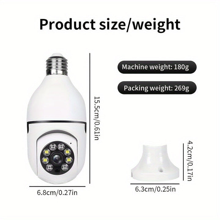 Luvikno | Smart lampe kamera med HD-kvalitet, nattsyn og toveiskommunikasjon for forbedret hjem sikkerhet