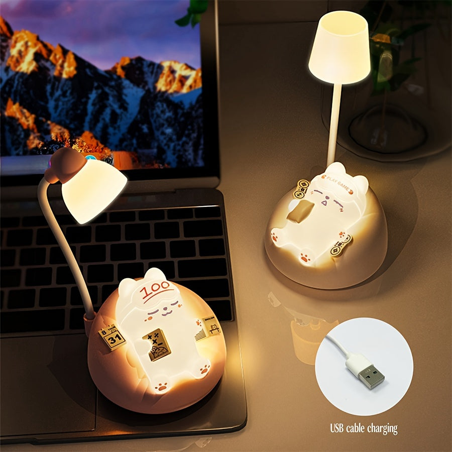 LumiKat Lampe - Søt LED Katt Nattlampe Luvikno