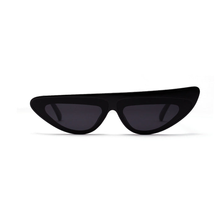 Dame Cat-Eye solbriller med trendy asymmetrisk design Luvikno