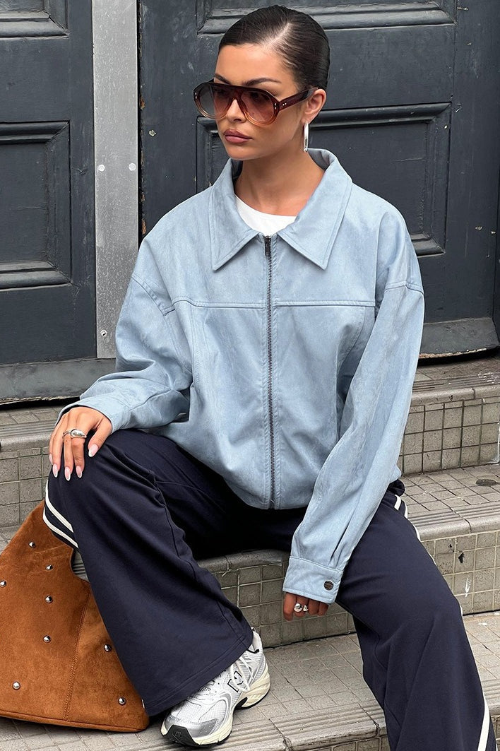 Luvik | Sininen Nahkatakki