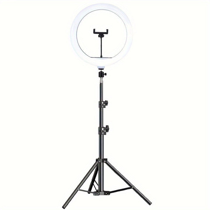 Luvikno | LED Ring Light med justerbart stativ og telefonholder for selfies og videoinnspilling