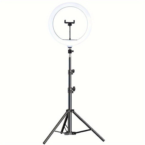 Luvikno | LED Ring Light med justerbart stativ og telefonholder for selfies og videoinnspilling