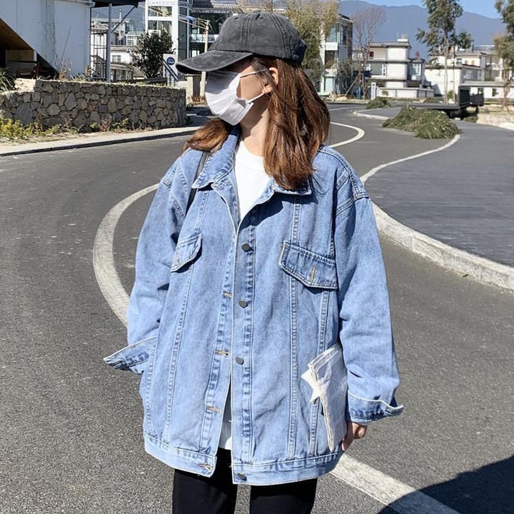 Luvik | Loose Korean Style Denim Jacket Casual Jacket