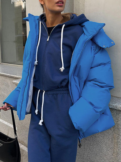 Luvik | Monivärinen Huppu Puffatakki