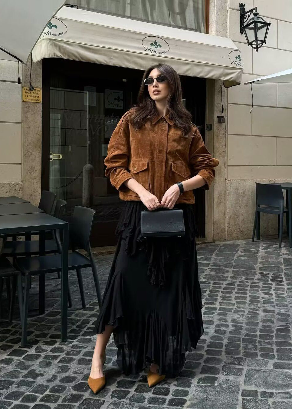 Luvik | Vaikutus Yli­koko­neule takki etutaskuilla – Ruskea