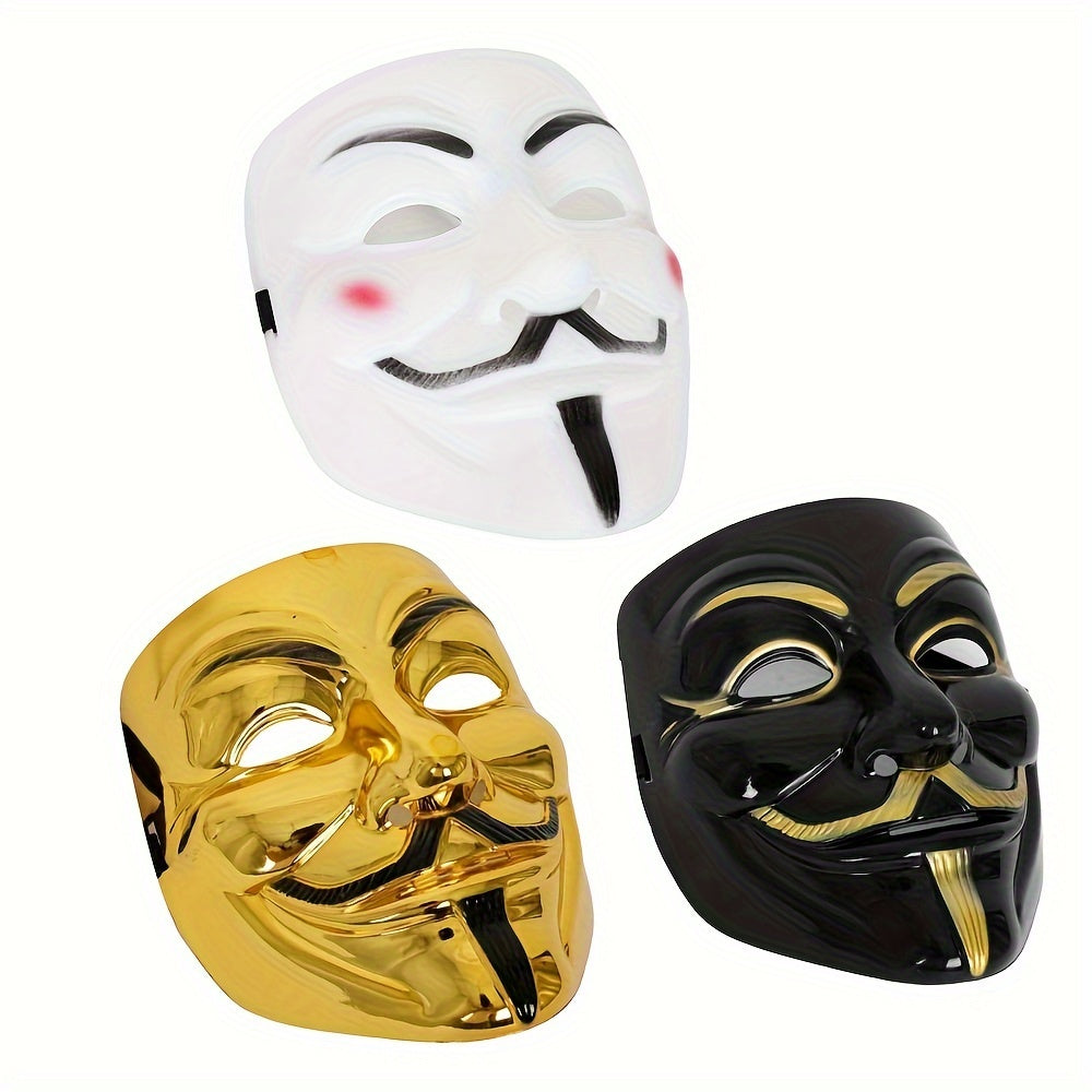 Luvikno | Men’s Full Face Plastic Halloween Mask | Anonymous Cosplay