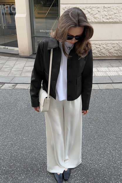 Luvik | Moto-tyylinen nahkatakki