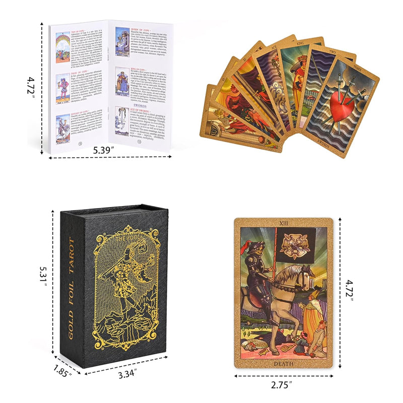 Luvikno | Utforsk den mystiske verden av tarot Gullfarget tarot