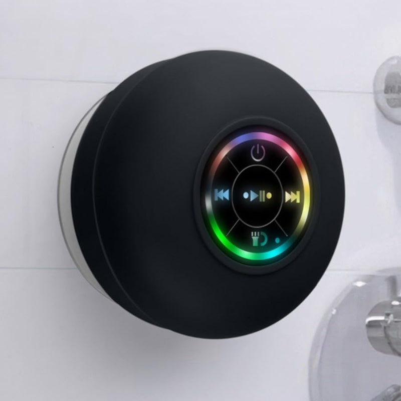 Mini Bluetooth dusj høyttaler med LED lys | Luvikno