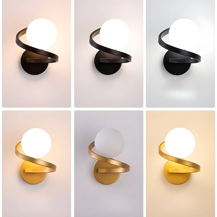 Spiral LED vegglampe med moderne design Luvikno