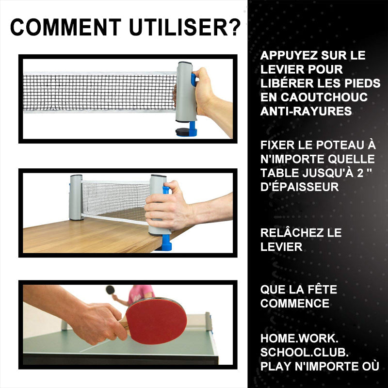 Bordtennisnett sammenleggbart | luvikno