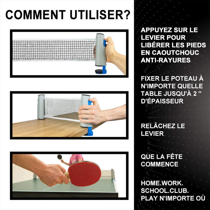 Bordtennisnett sammenleggbart | luvikno