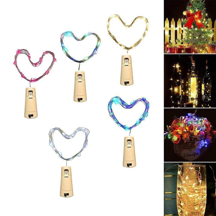 Led Flaske Lys Kork Natt Lys DIY Dekor | Luvikno