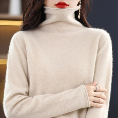 Luvik | Luksus Cashmere Neule Naisille Pehmeä Pystypaitapusero, Lämmin & Tyylikäs