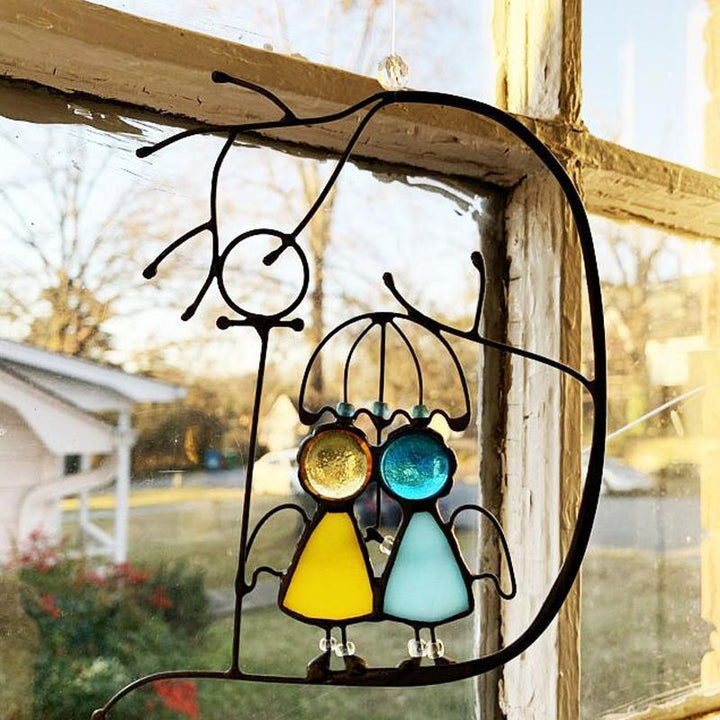 Farget Glass Hengende Sol Fangst Kunst Dekorasjon Gave | Luvikno