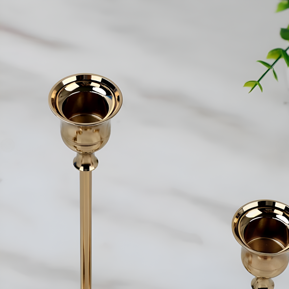 Gull taper lysestake sett | Luvikno