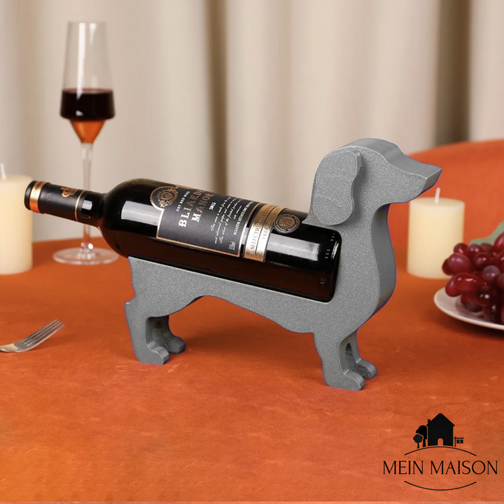 Luvikno | Vinflaskeholder Dachsund CorkHound | Original Design | Solid & Dekorativ | For 375–500 ml