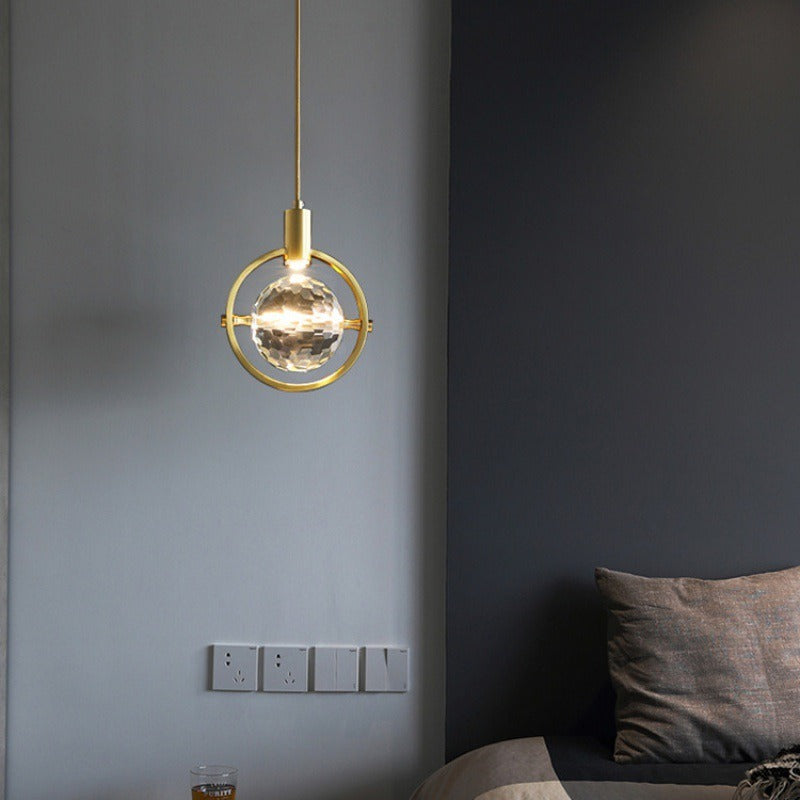 Luvikno | CrystalChic Pendellampe - Ringformet LED Taklampe med Funklende Krystaller