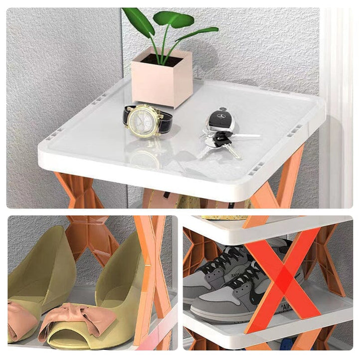Foldbar Multi-Lags Skoholder, Skoplassering Hylle Organiser | Luvikno