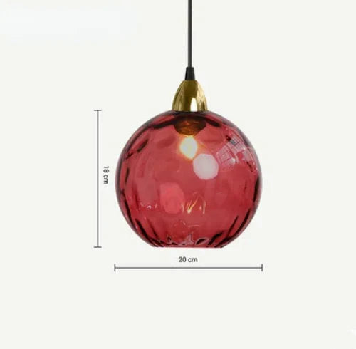 LumiSphere Pendellampe – Elegant Glassfære Belysning Luvikno